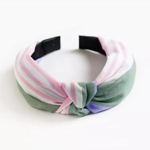 Tessa Topknot Headband - Green/Purple/White/Pink